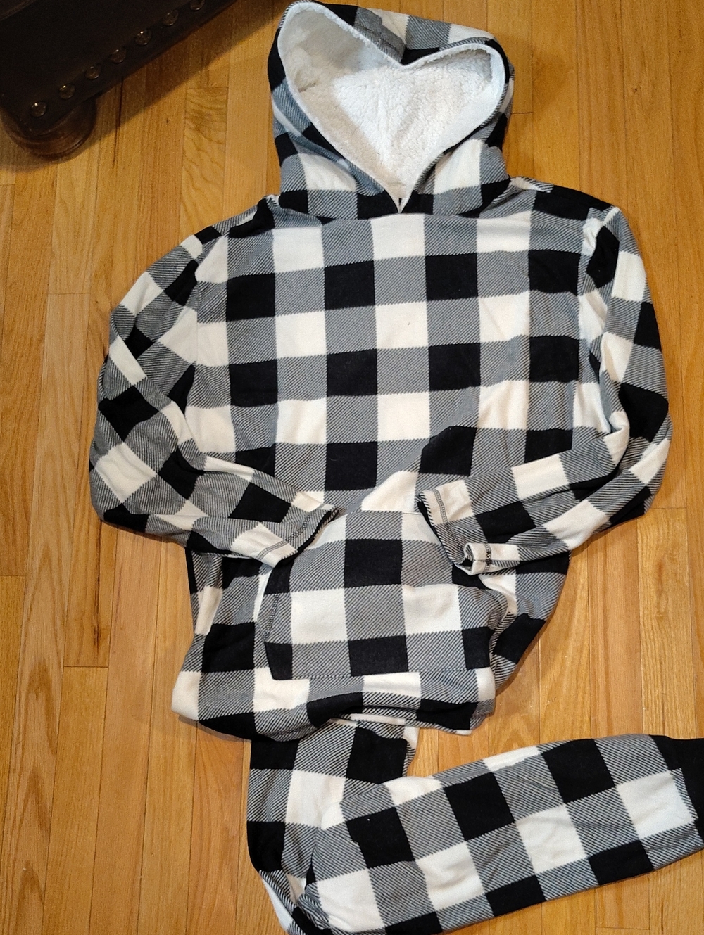 Women's PJ Place Fleece Herringbone Hooded PJ's